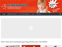 Tablet Screenshot of leinwandfoto-discount.de